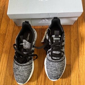 Adidas Black and White Knit Sneakers nwt and box women’s 8